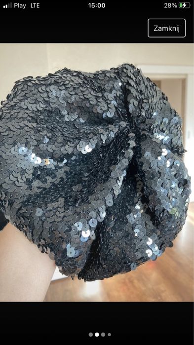 Cekinowy beret 56 cm