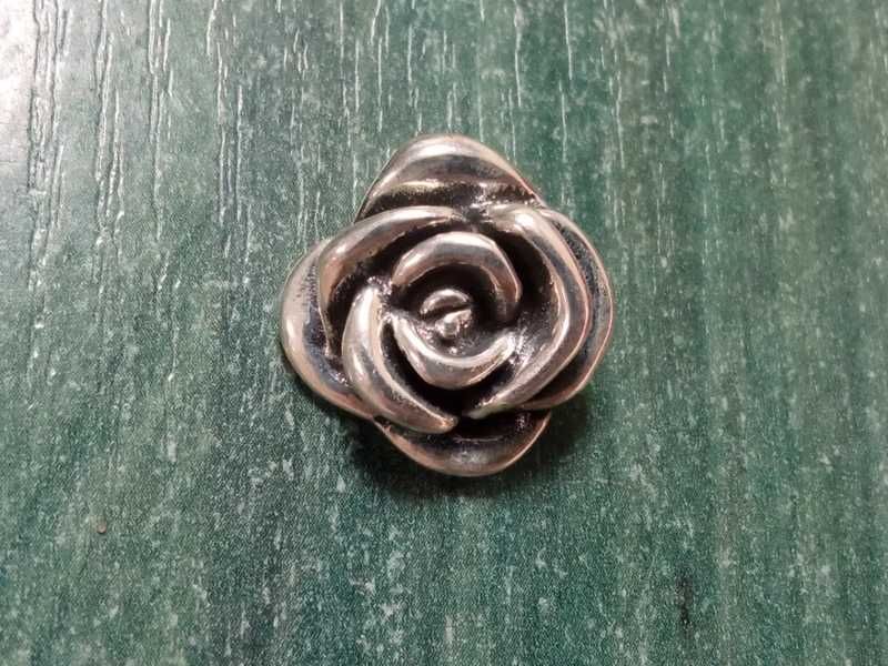 Zawieszka róża Wisiorek różyczka biżuteria Vintage S925 W