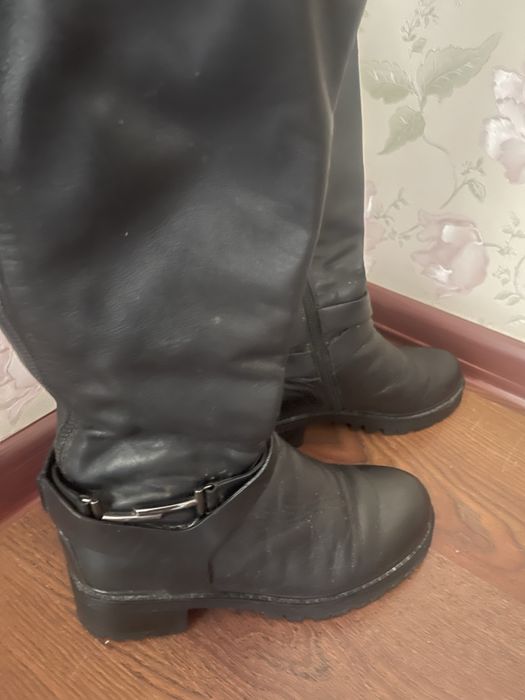 Сапоги кожа б/у высокие
