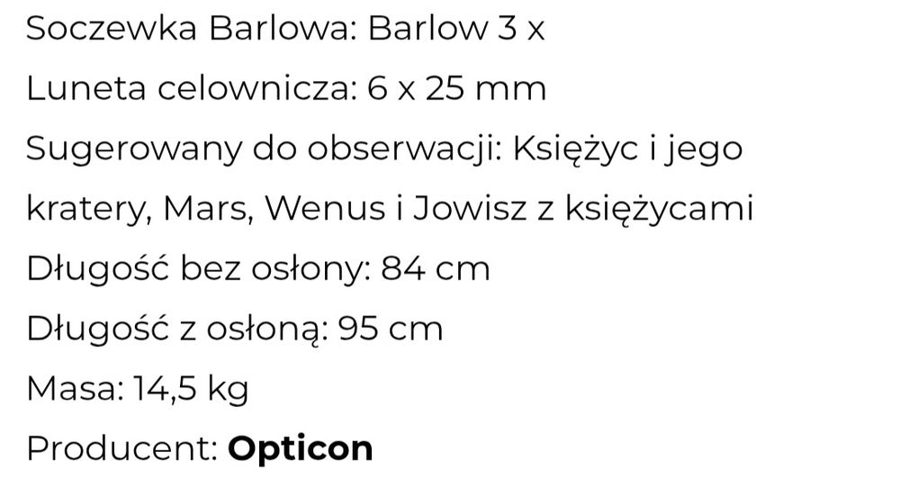 Teleskop Opticon Constellation 80F900EQ
