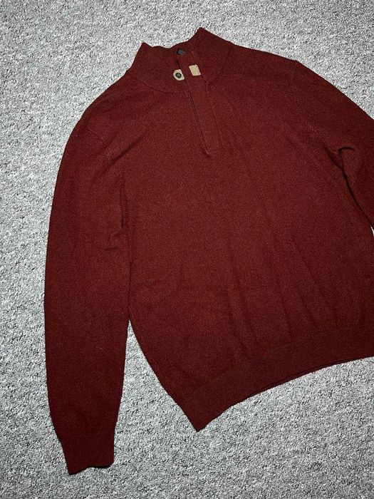 Чоловічий светр MASSIMO DUTTI  1/4 zip - 100% Вовна - Розмір М