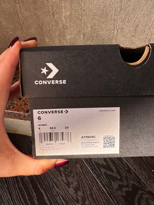 Кеди Converse на танкетці 36 роз