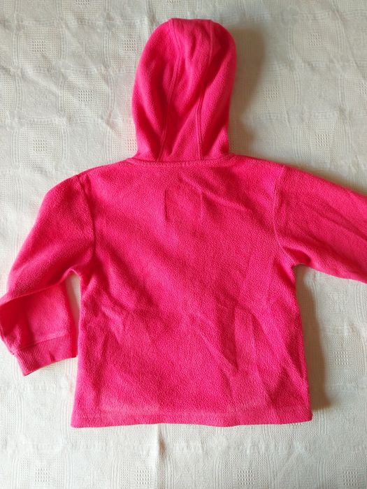 Casaco capuz fuchia