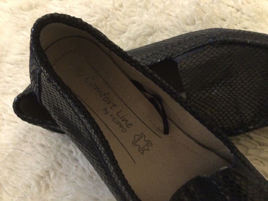 Mokasyny granatowe skóra naturalna rozm. 38