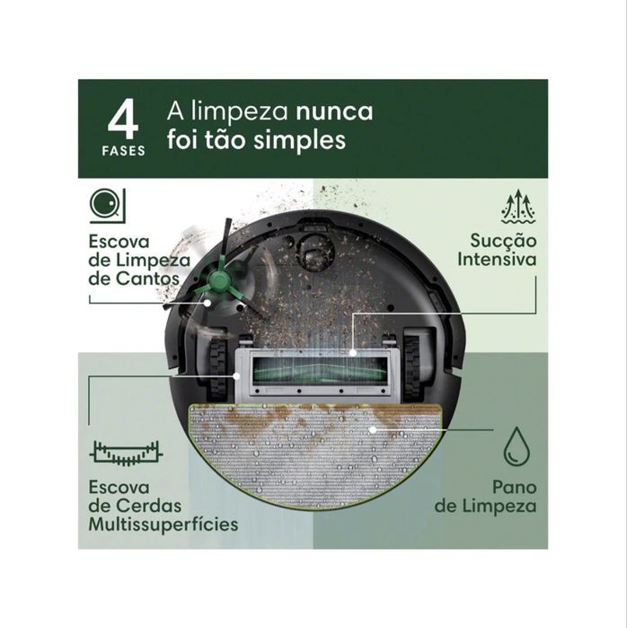 Robo aspira e lava sozinho