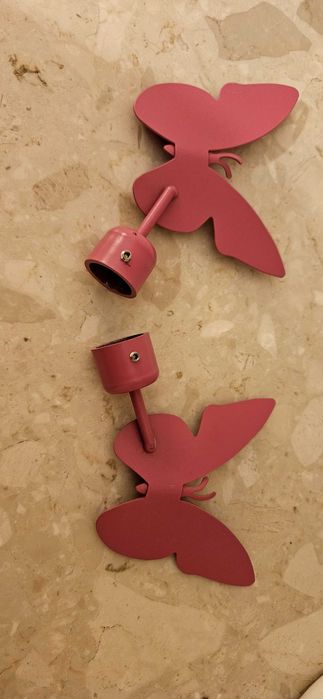 Końcówki do karnisza Motylki różowe