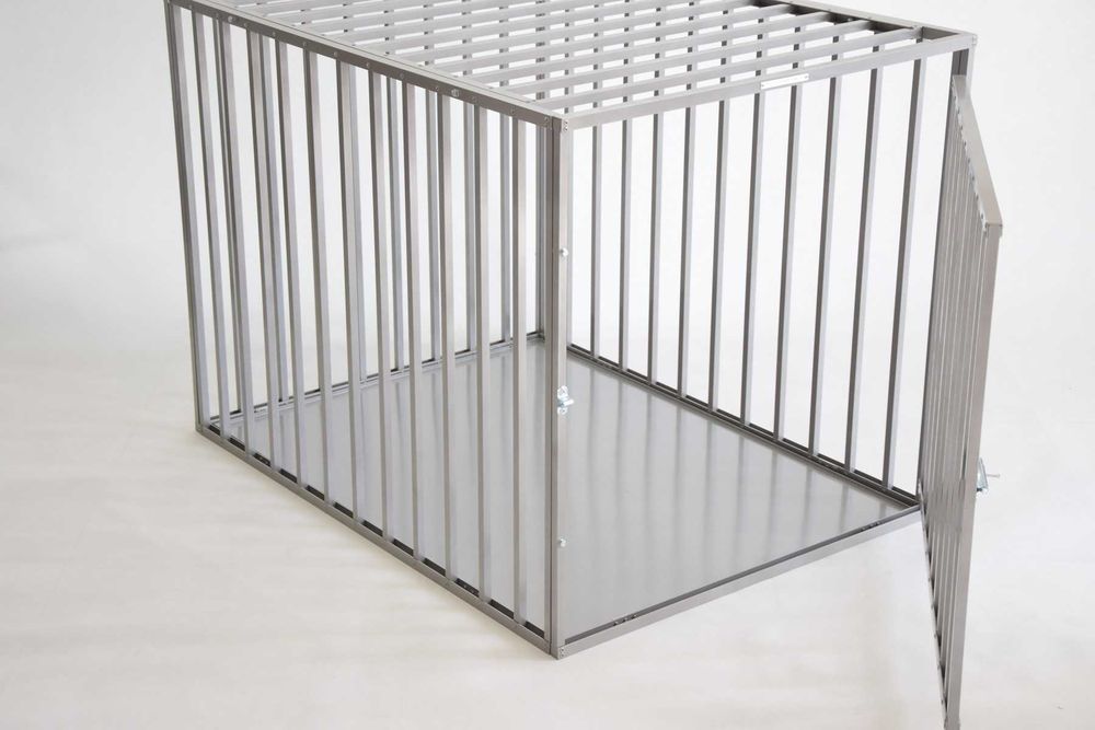Klatka dla psa kennelowa transporter kojec mocny L 99x69x65 Aluminum