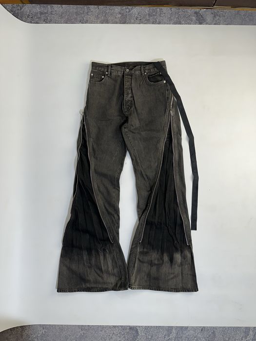 Rick Owens bolan banana cut джинсы штаны клеш faded archive