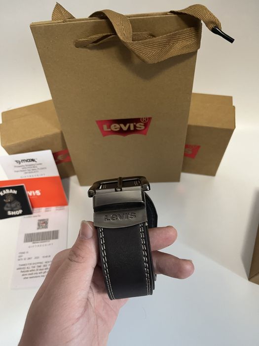 ‼️РОЗПРОДАЖ‼️Ремінь чоловічий Levi’s/ Подарунковий набір