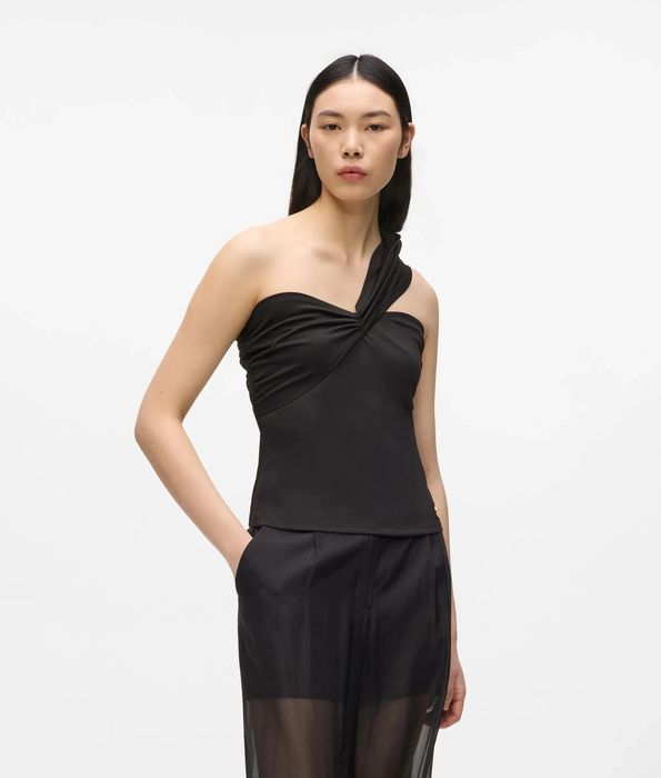Karl lagerfeld t-shirt damski z bawełną bez wzoru z logo czarny xs u5a