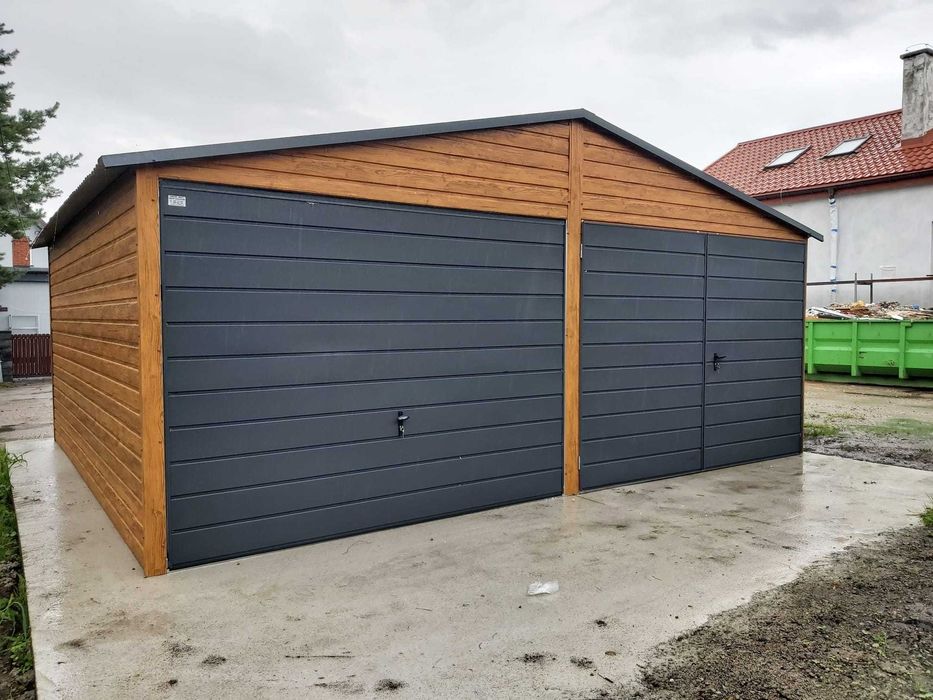 Blaszak 6x6 m Garaż blaszany PREMIUM garaz konstrukcja profil OCYNKOWANY garaże blaszane PRODUCENT