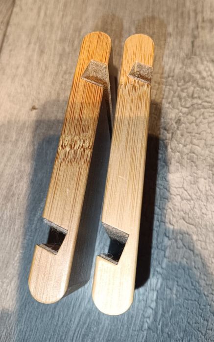 2 x Stojak, Podstawka bambusowa na telefon, tablet