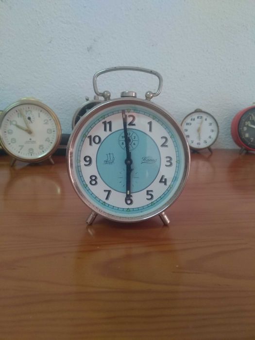 Relógio despertador hansa anos setenta