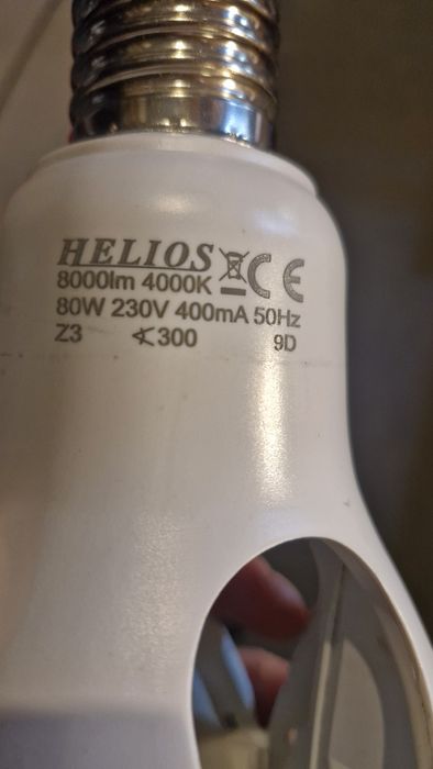 Duza Żarówka przemyslowa uliczna   led HELIOS  80 W duzy gwint  e40