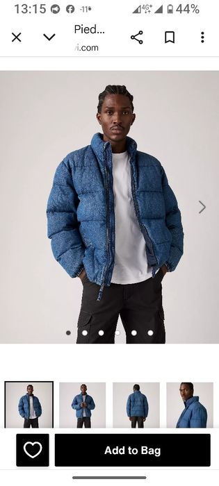 Куртка-пуховик чоловіча фірми Levi's з США