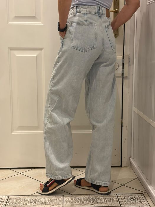 Sinsay denim jeansy szerokie nogawki 34