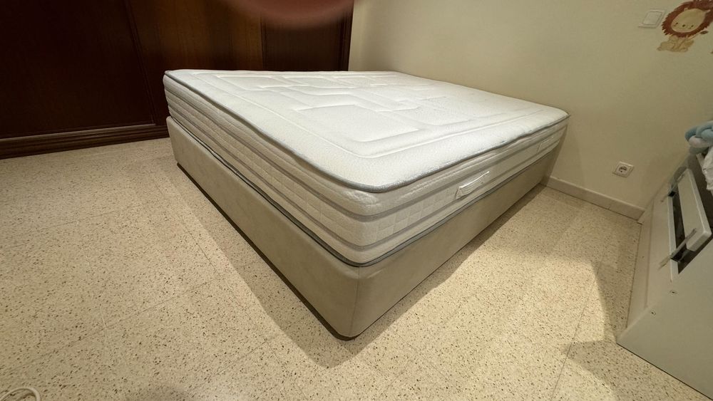 Conjunto Cama Queen 160x200 – Colchão Guru + Sommier America