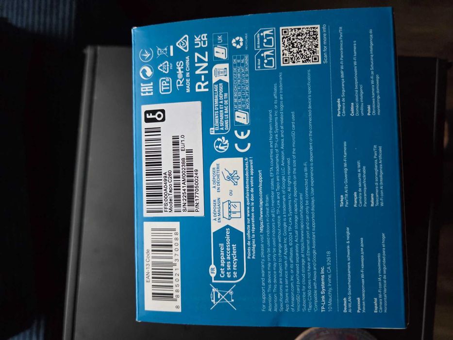 Nowa kamerka wifi 4K TAPO c260 home security okazja obrotowa Ai alexa