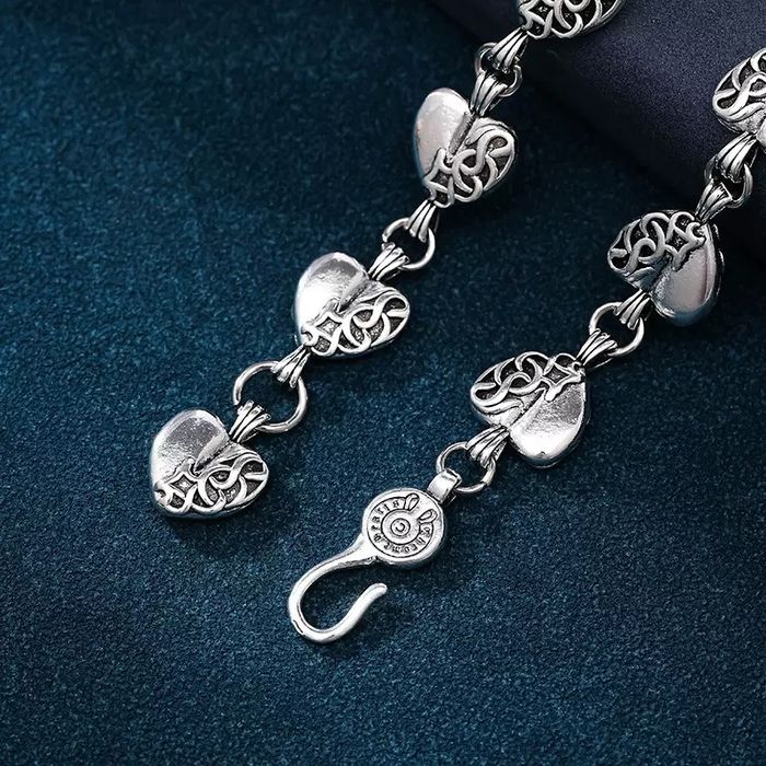 Браслет Chrome Hearts | Срібний браслет на руку Хром Хартс, 22 см
