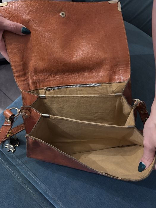 Torebka męska skórzana orginalna Wloska