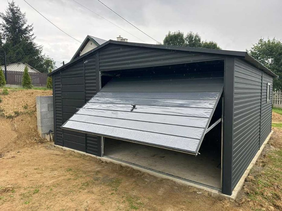Garaż blaszany 5x6, garaże blaszane jednostanowiskowe, konstr. profil