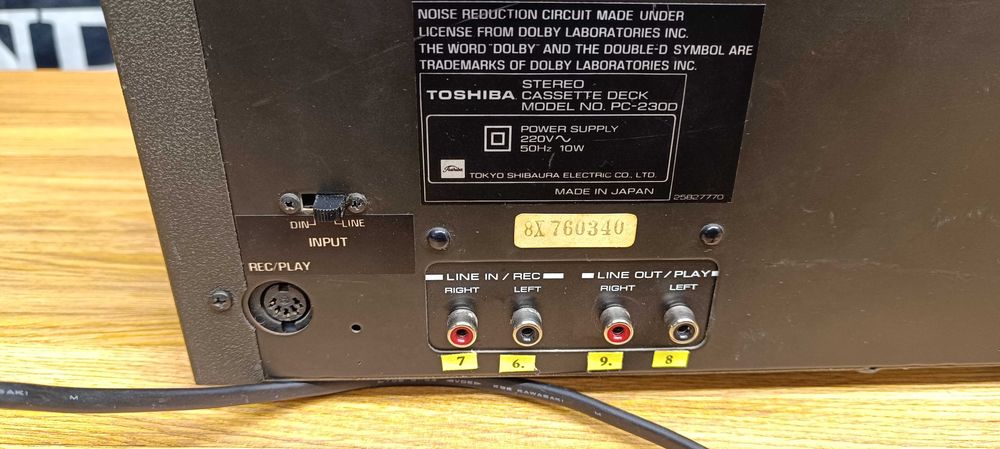Кассетна дека Toshiba PC-230D  (відео роботи ! )