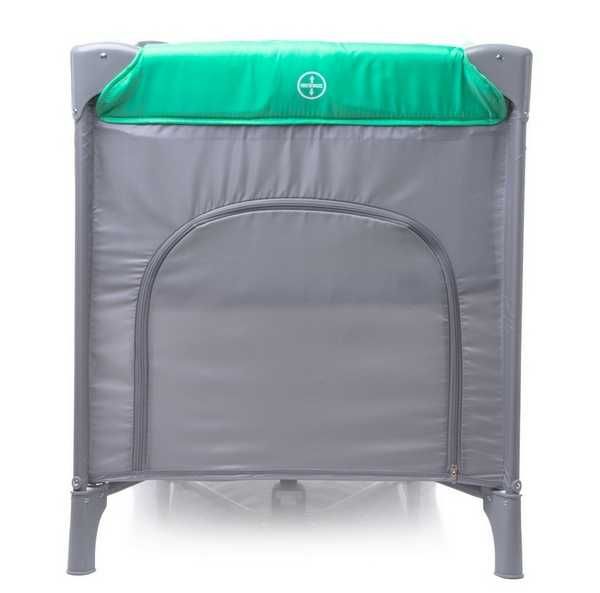 Dwupoziomowe Łóżeczko Turystyczne Green / Grey PlusBaby