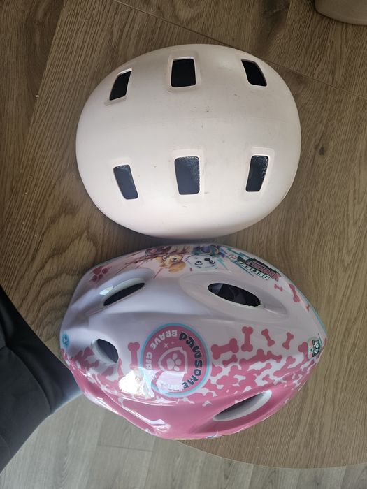 2x Kask rowerowy, rolki dla dziewczynki decathlon