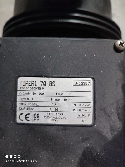 Motor de banheira de hidromassagem ou jacuzzi.