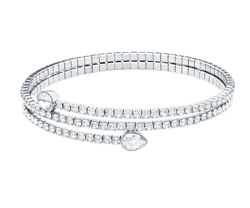 Bransoletka Swarovski krysztaly diamenty twisty bangle drop cyrkonie
