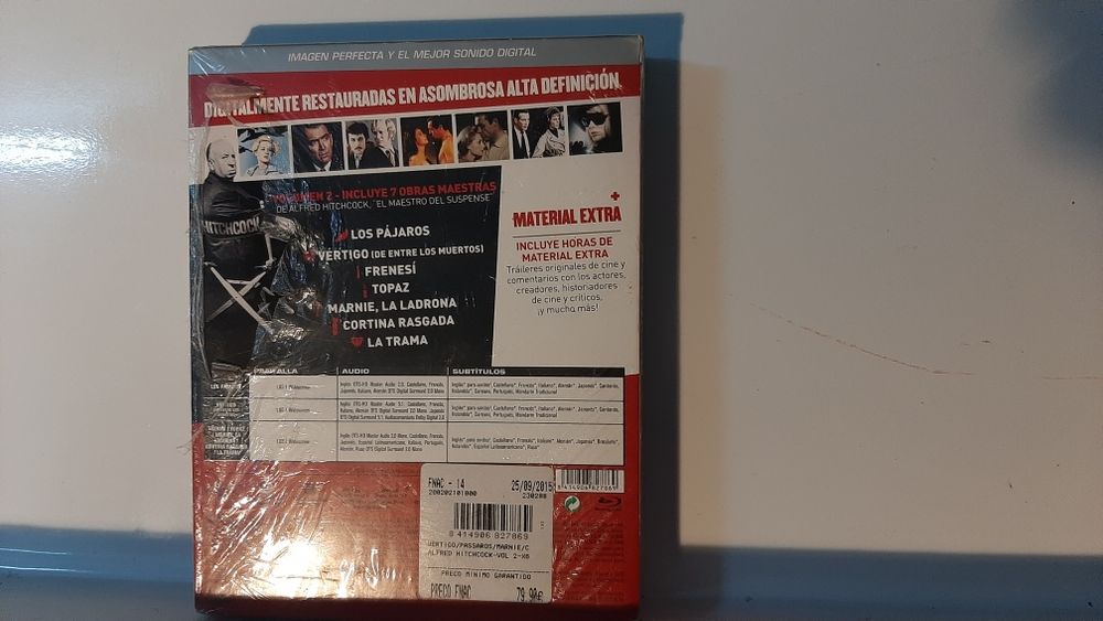 coleção Blu-ray (7 filmes clássicos), 5 filmes de Alfred Hitchcock-BD