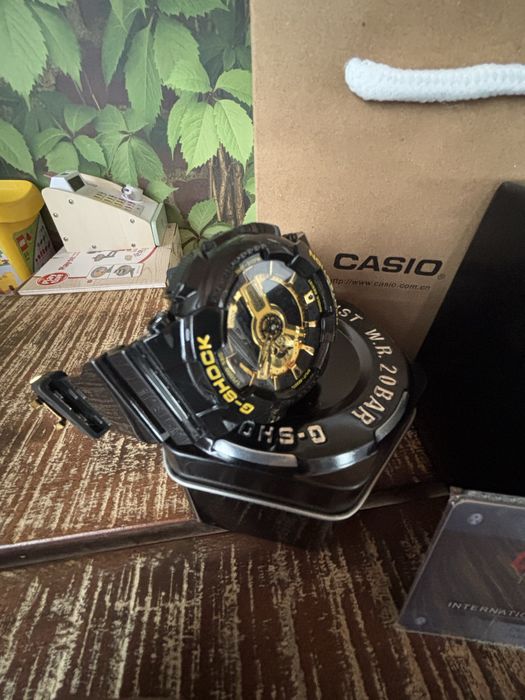 Zegarek g-shock casio czarno zloty