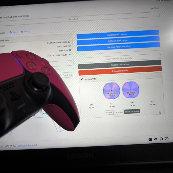 Dualsense com joysticks TMR Favor Union