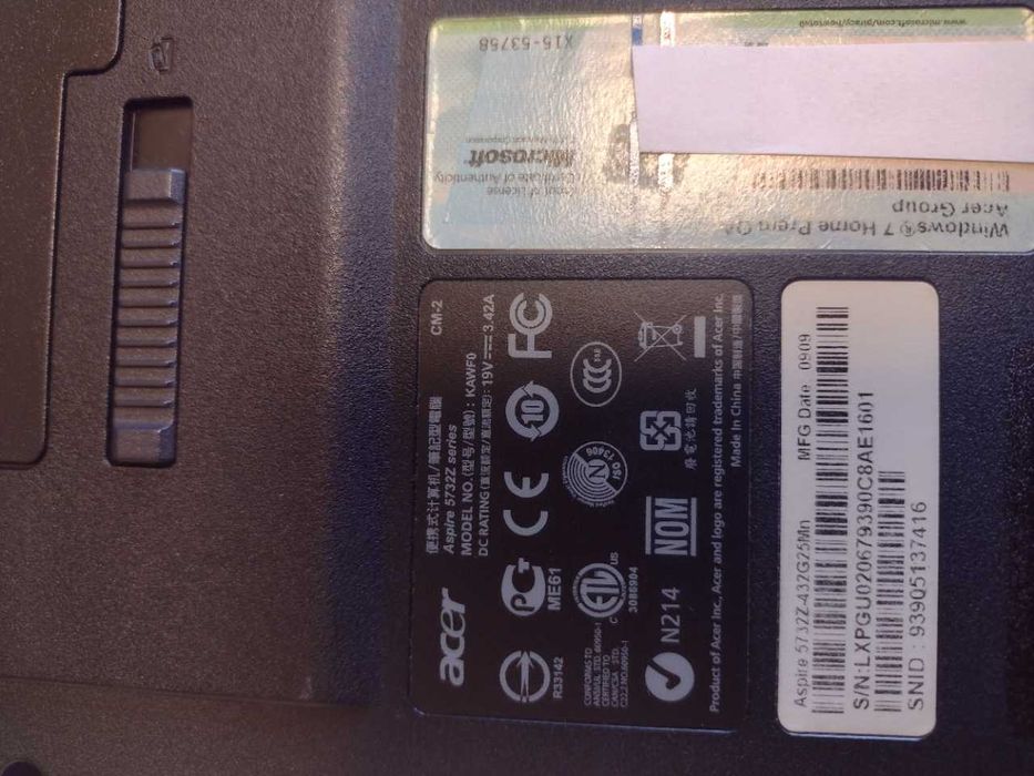 Laptop ACER Aspire 5732Z