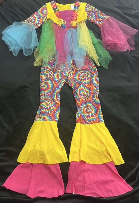 Disfarce Carnaval Hippie Paz Colorido Menina