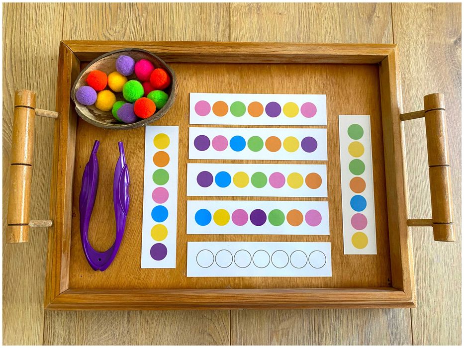 Jogo de madeira - Pompons