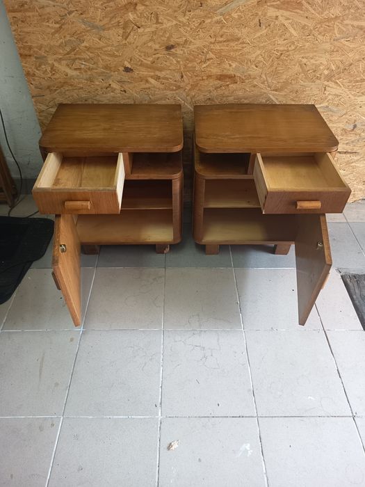 Para szafek nocnych Art Deco /PRL lata 50/60.