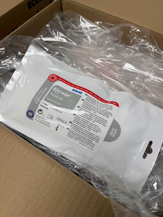 Klerwipe™ 70/30 Sterylne chusteczki w saszetce IPA Blended with WFI 6601003 Ecolab