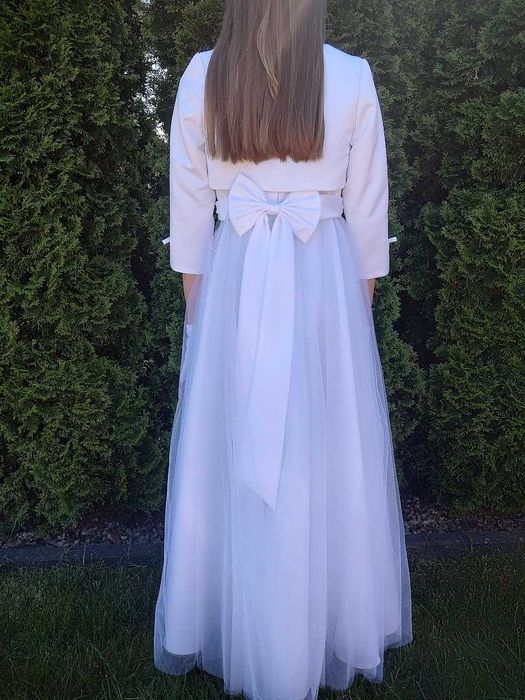 Sukienka komunijna + bolerko 140 Komunia Alba