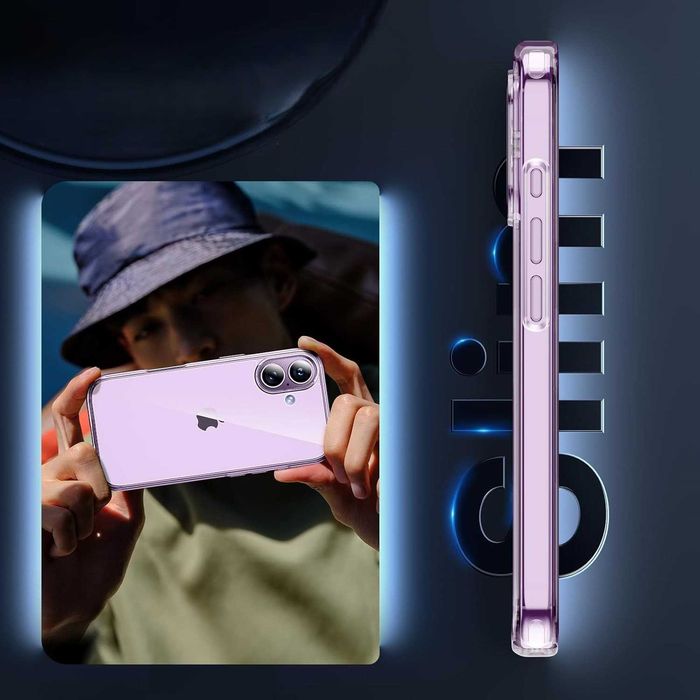 Etui iPhone 17 TAURI + szkło 9H przezroczyste slim