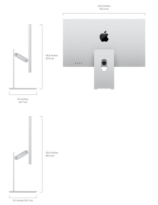 Монітор Apple Studio Display, скло Nano-Texture, стенд Tilt & Height