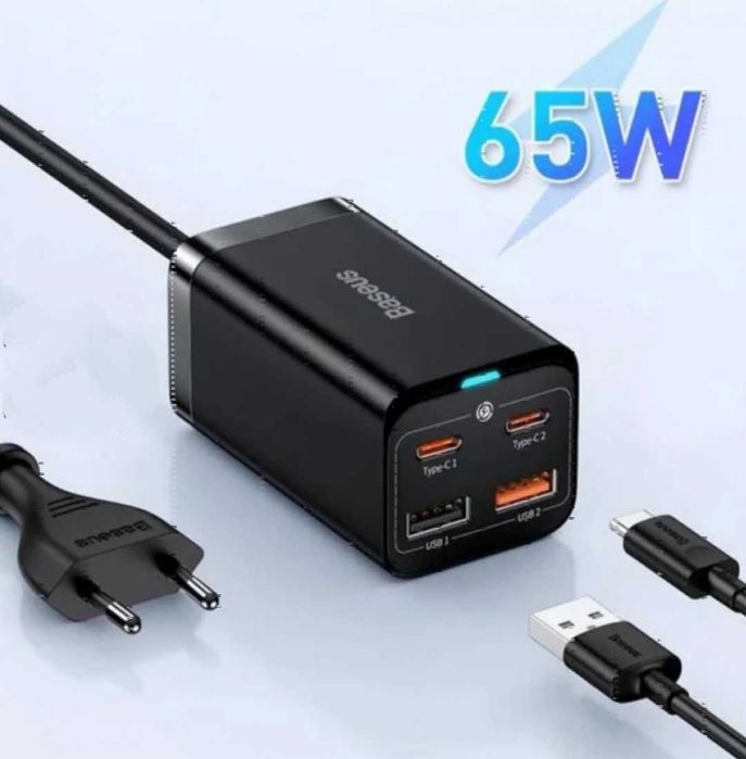 Мережевий зарядний пристрій Baseus 65 W GaN 3 Pro .