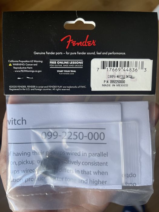 Fender Telecaster 4-Way Pickup Selector Switch