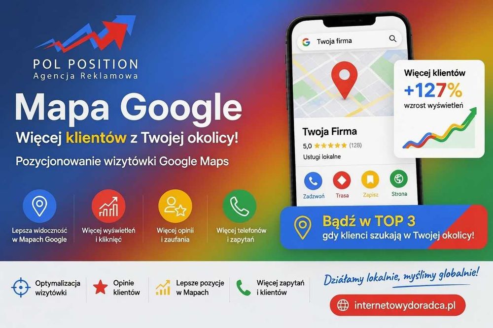 Pozycjonowanie wizytówki Google Maps / Profilu Firmy w Google