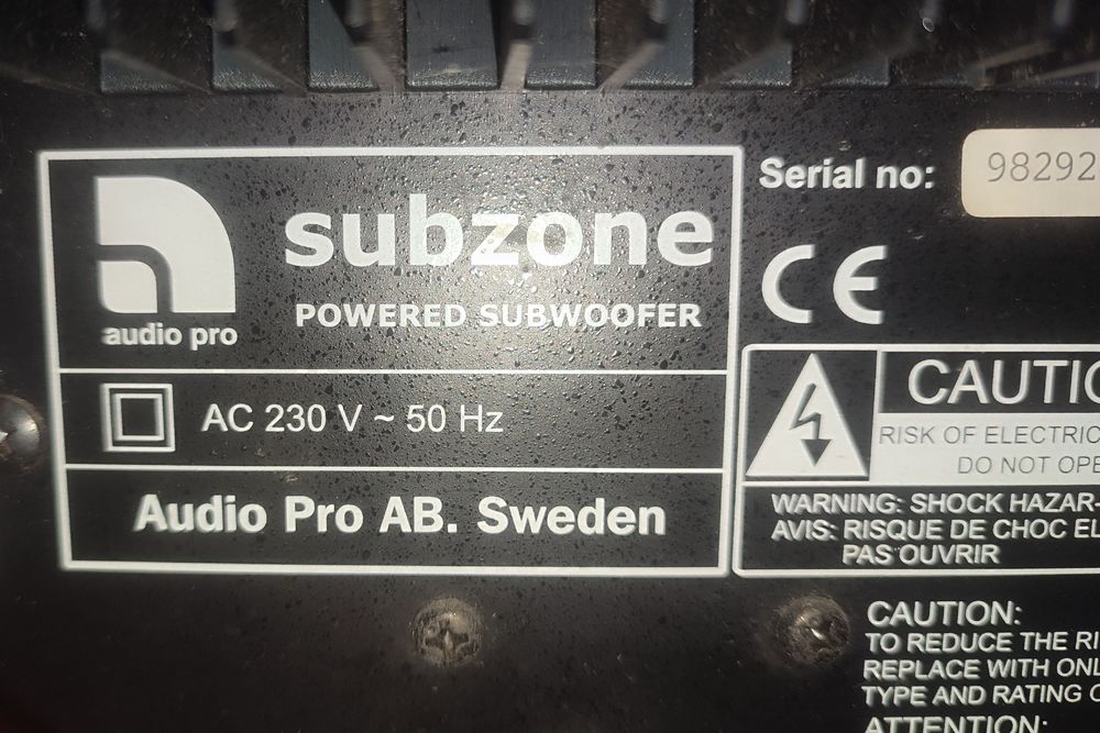 Subwoofer AB Sweden Subzone – 150W RMS, 2 woofery, unikat