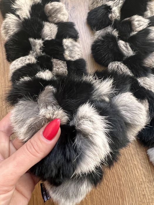 Ochnik szal konim z futerka naturalnego