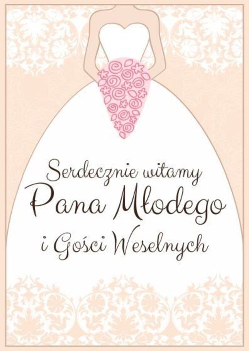 Witamy pana młodego tablica powitalna