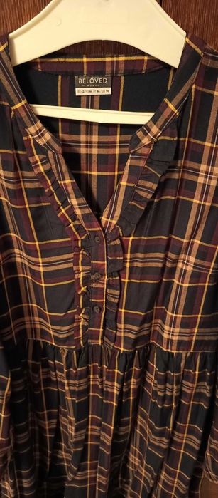 Sukienka 42/44 kratka tunika wiskoza