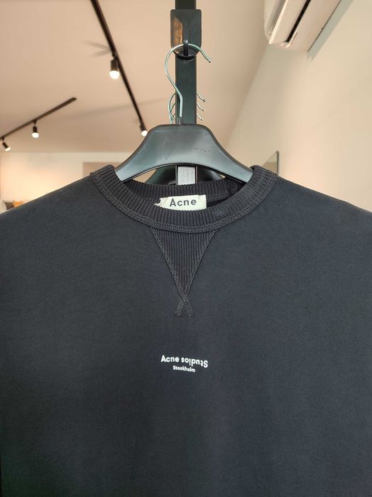 Світшот Acne Studios Reverse Fin Stamp Logo Sweatshirt Black