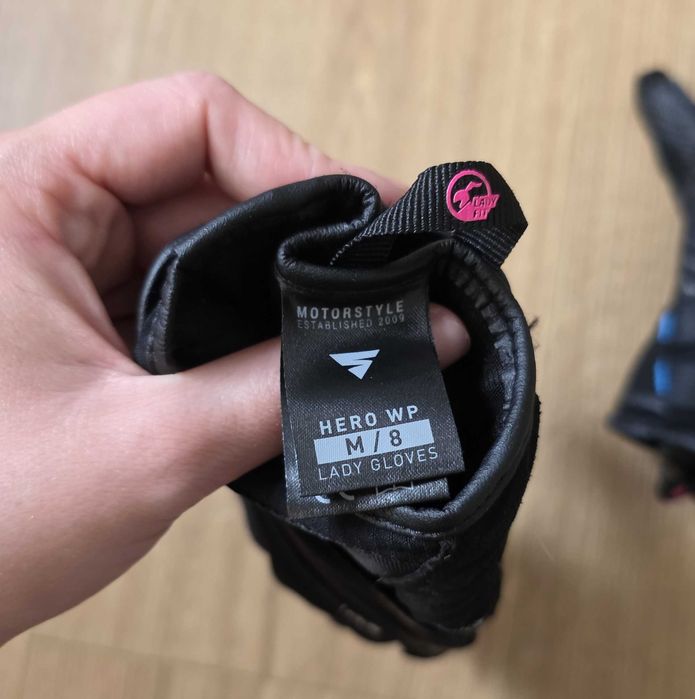 Rękawice motocyklowe damskie Shima Hero Lady Waterproof rozm.M/8 - STAN IDEALNY